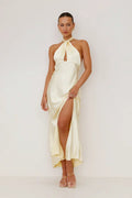 Ludmila Timeless Maxi Dress Yellow Elevated Occasion Wear