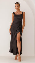 Sara Effortless Maxi Dress Black Premium Wardrobe Essential