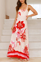 Empire Waist Floral Print Maxi Cami Dress