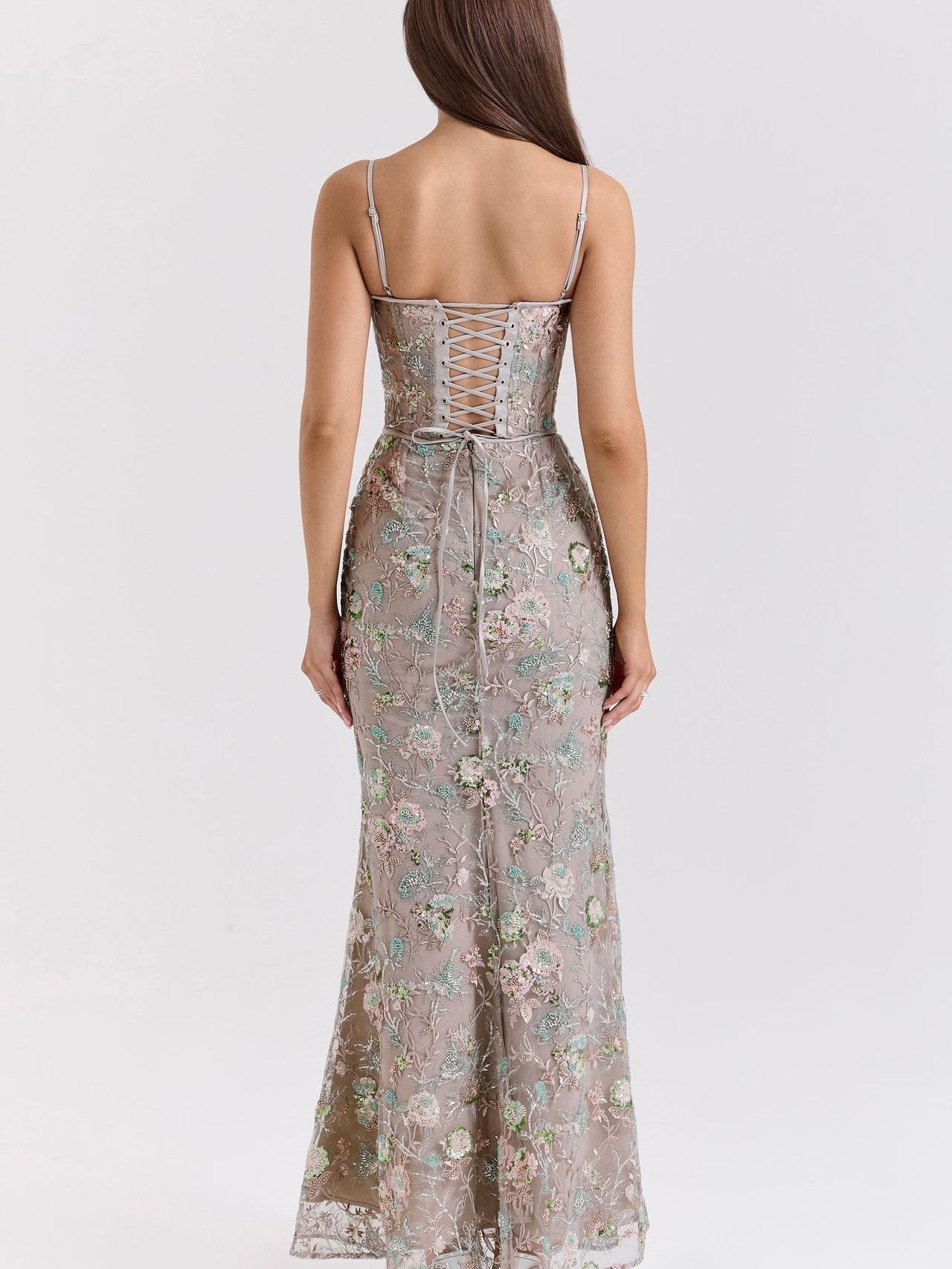 Low-cut Sleeveless Sexy Backless Tie-up Long Dress
