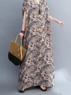 Beach Goddess Casual Printed Kaftan Dress