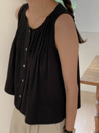Ruffled Sleeveless Vest