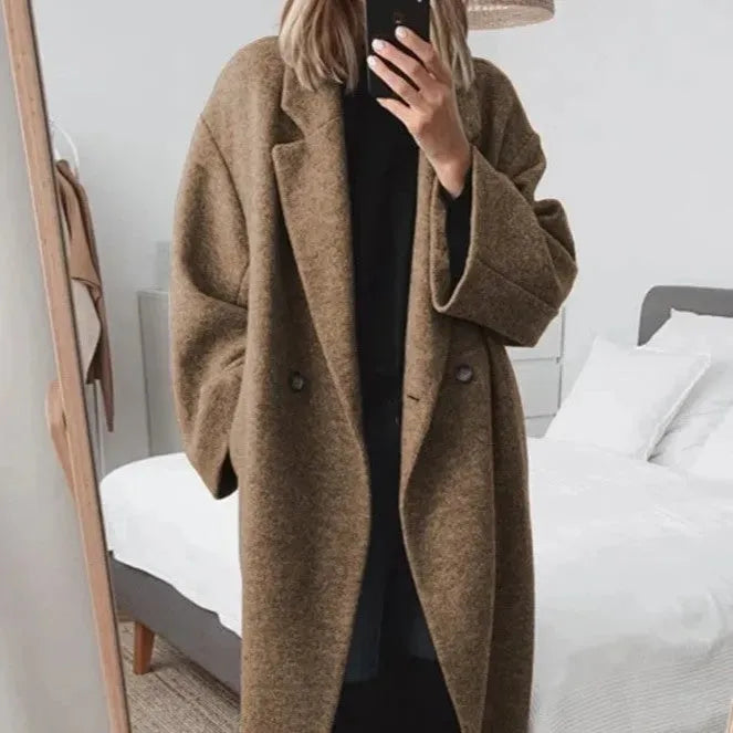| Women's Oversized Button-Down Coat