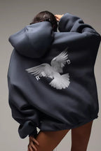 Oversized Hooded Sweatshirt with Back Print Hoodie