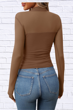 Mock Neck Long Sleeve Top