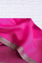 Elegant Hot Pink Chiffon Shawl _ A Chic Finishing Touch