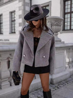 Solid Color Wool Suit Collar Jackets