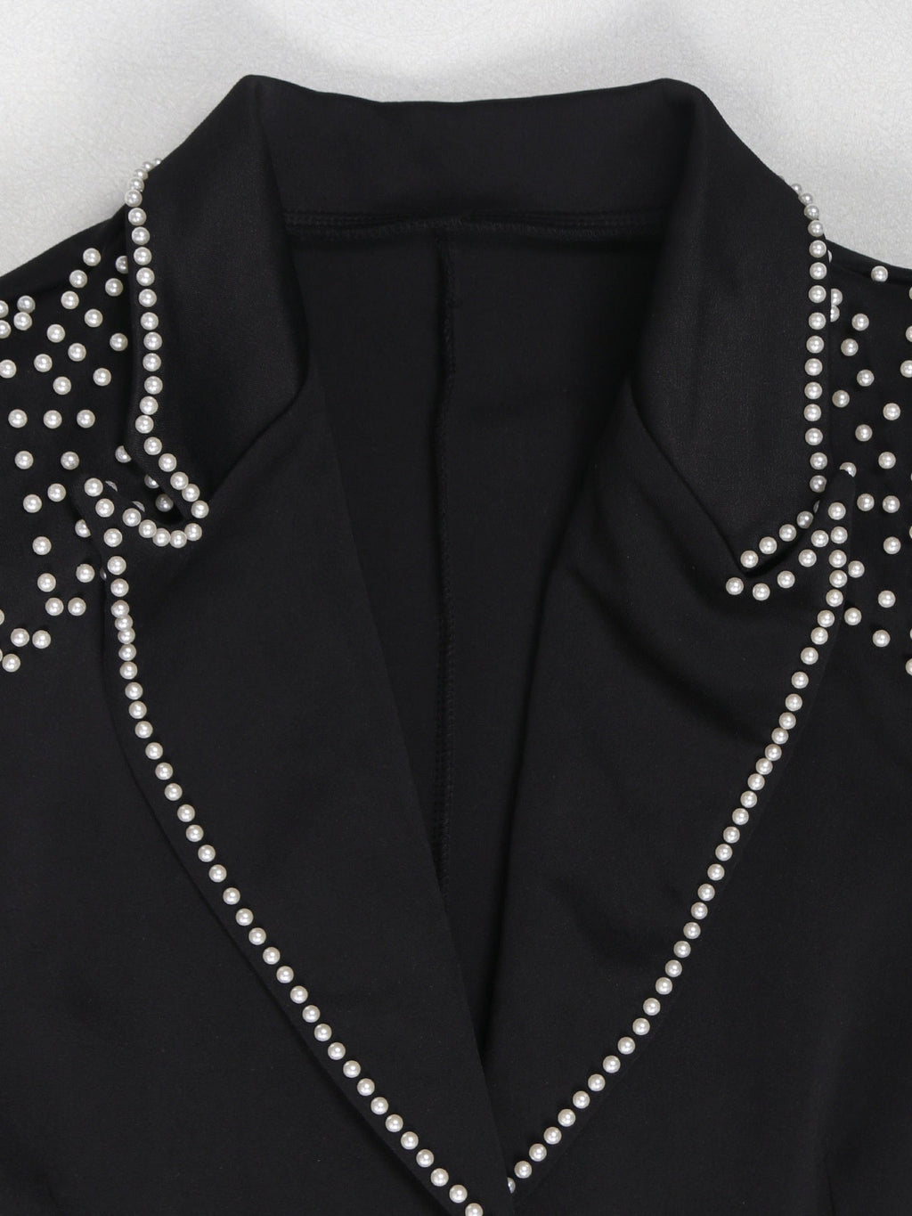 Pearl Long-Sleeved Slim-Fit Elastic Two-Piece Suit