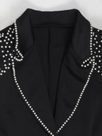 Pearl Long-Sleeved Slim-Fit Elastic Two-Piece Suit
