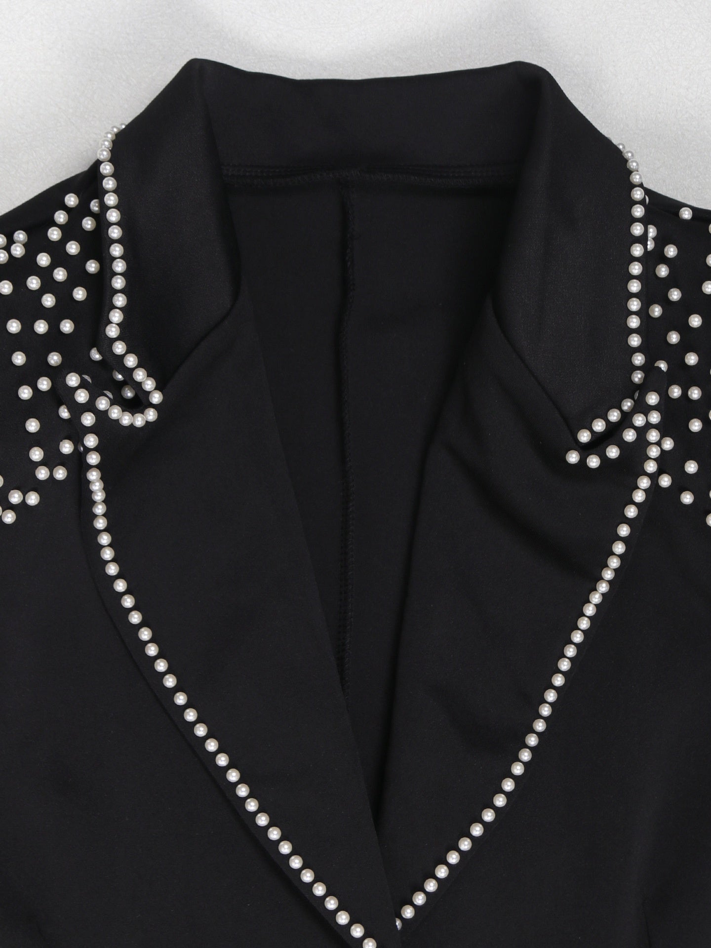 Pearl Long-Sleeved Slim-Fit Elastic Two-Piece Suit