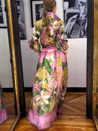 Garden Glow Belted Chiffon Sets