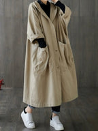 Oversized Hooded Trench Coat