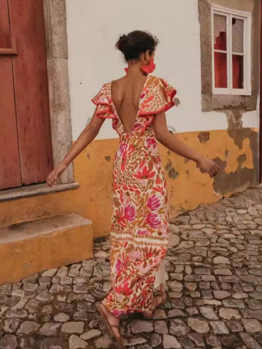 Liber Summer Women's Printed Maxi Dresses