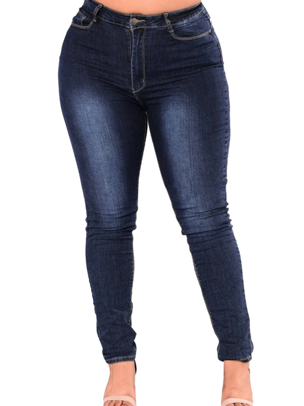 Whitening Stretch Plus Size Slimming Pencil Pants Jeans