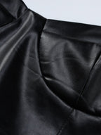 PU Leather Strappy Navel Tank Top