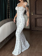 Floral Print Spaghetti Strap Maxi Dress