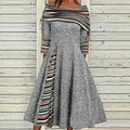 Aida Boutique Cotton Dress with a Round Neckline Collection