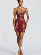 Lace Waist Corset Hip-hugging Formal Dress Mini&Short Dresses