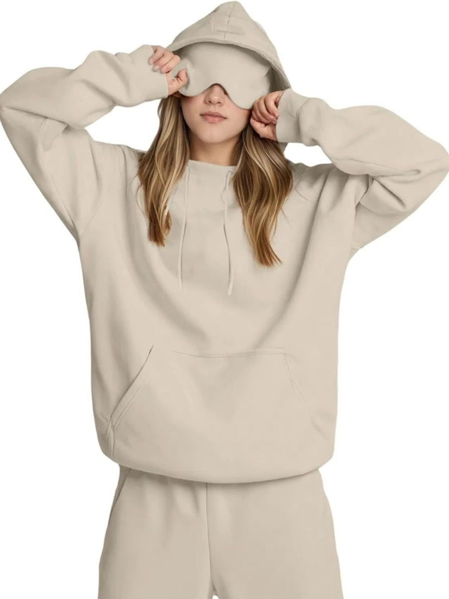 Pocket Solid Color Hoodies