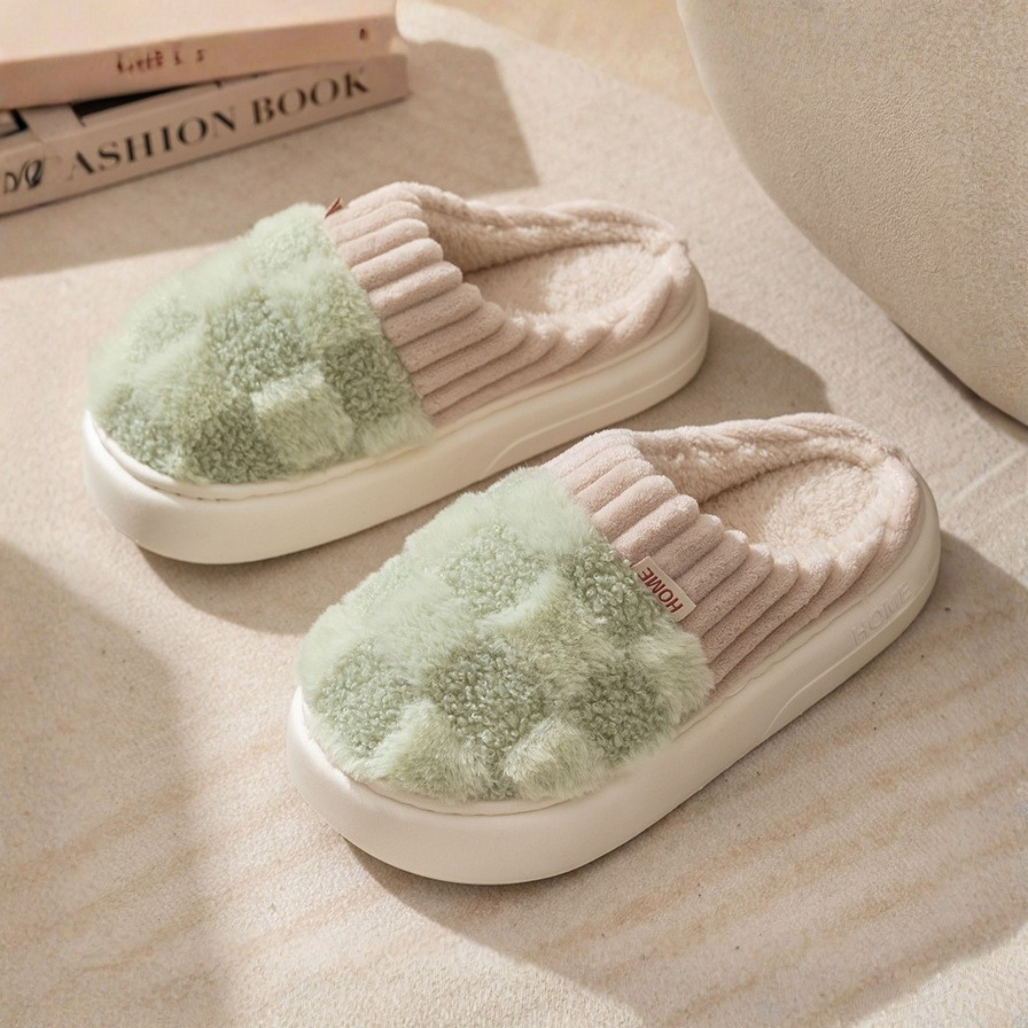 AmyVictoria™ - Comfy Fluffy Indoor Plush Non-Slip Slippers