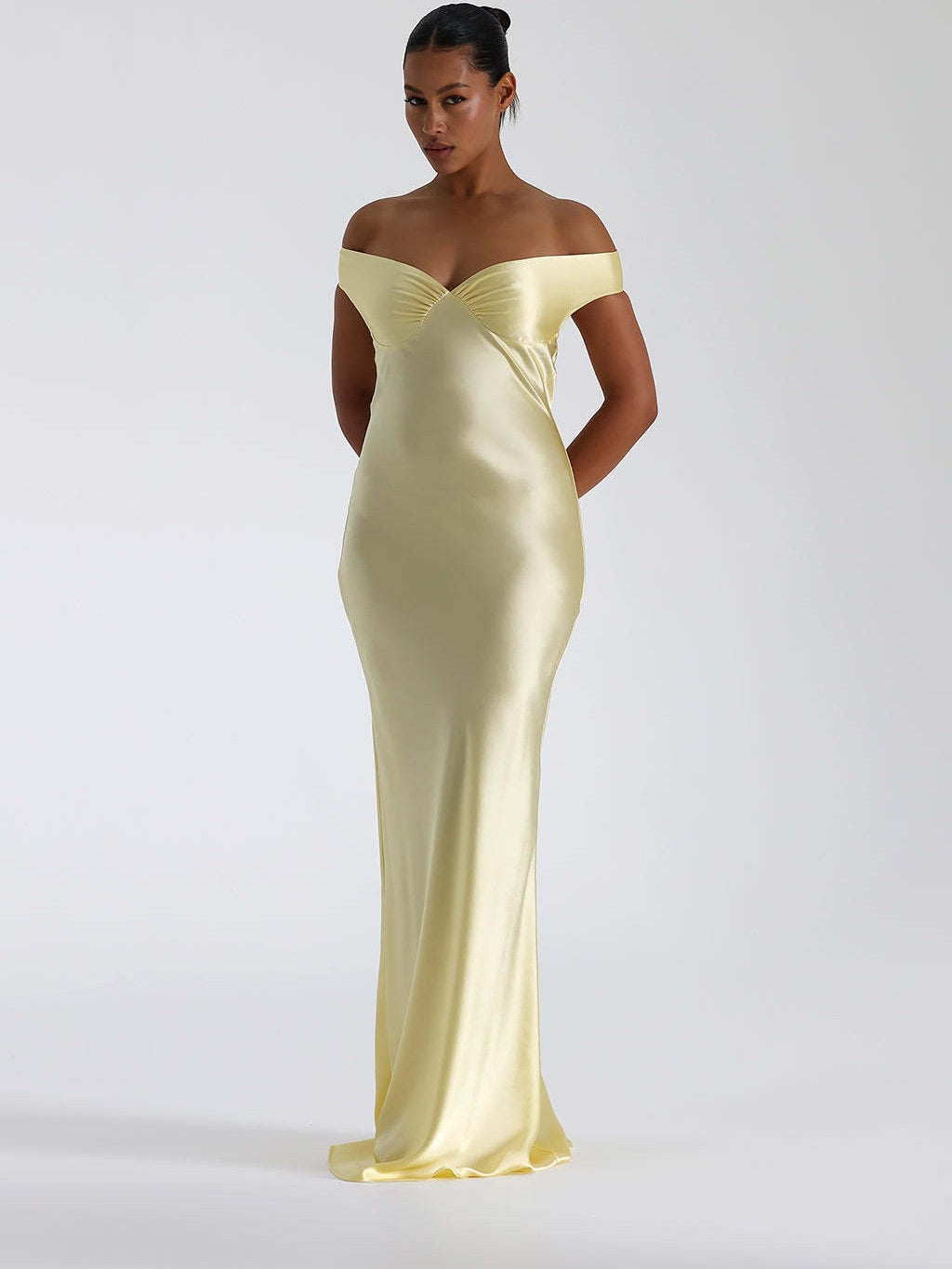 Mermaid Satin Off-shoulder Long Dress