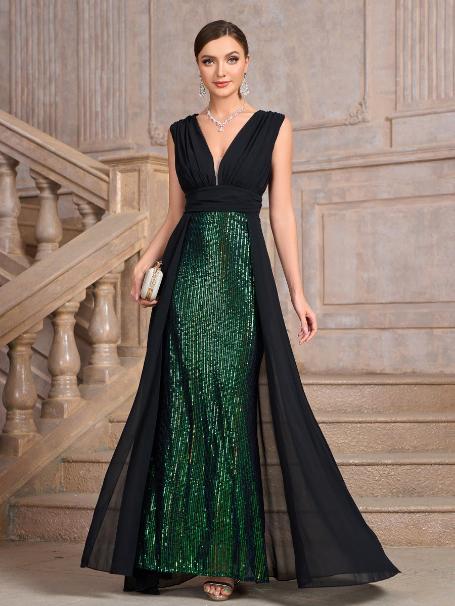 Sequins Sleeveless Sequins Parties Formal Dress Maxi Dresses