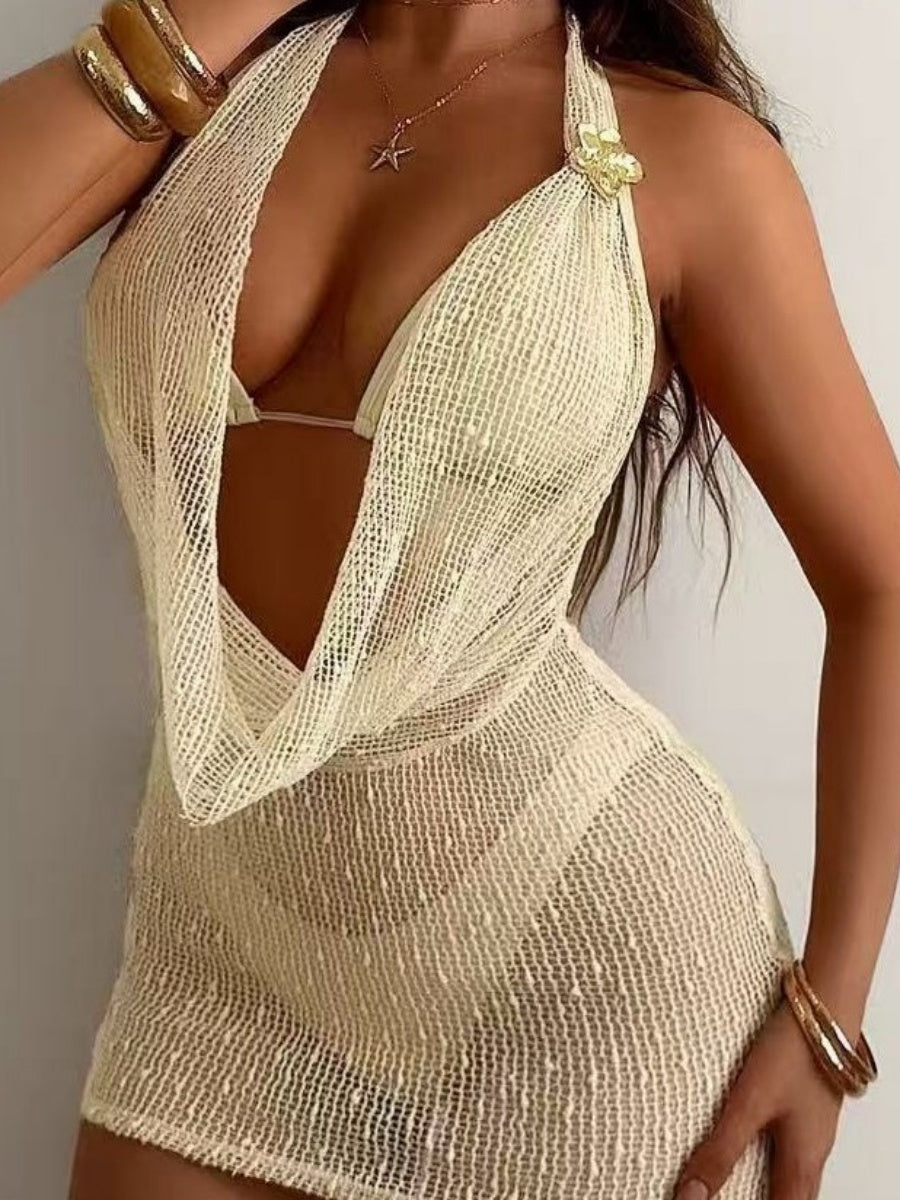 Swing Collar Perspective Sexy Set 3-piece Sets Bikinis