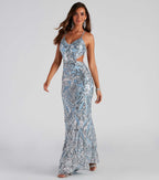 Liber Autumn women's sequins Backless Long suspender dress