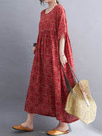 Room For You Printed Smock Dress