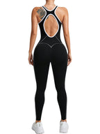 Color Matching Beautiful Back And Lifted Buttocks Exercise And Fitness Yoga Jumpsuits&Bodysuits