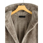 | Ribbed Hooded Coat