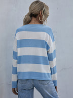 Round Neck Long Sleeve Knitted Sweater