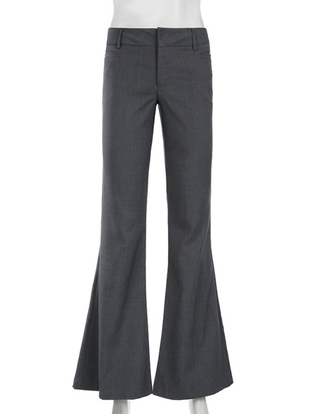 Y2K Pleated Low-rise Slightly Flared Hips Pants