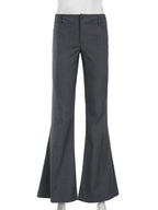 Y2K Pleated Low-rise Slightly Flared Hips Pants