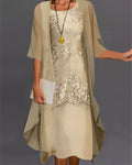 Simona Effortless Two Piece Chiffon Dress Evening Wear Edit