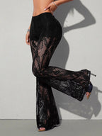 Lace Trumpet Perspective Formal Dress Pants