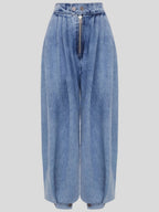 Y2k High-waisted And Tapered Legs Balloon Pants Jeans
