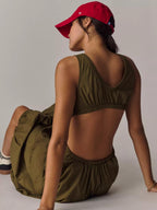Daily Practice Fastpack Bubble-Hem Midi Dress