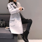 | Velvet-lined suede coat