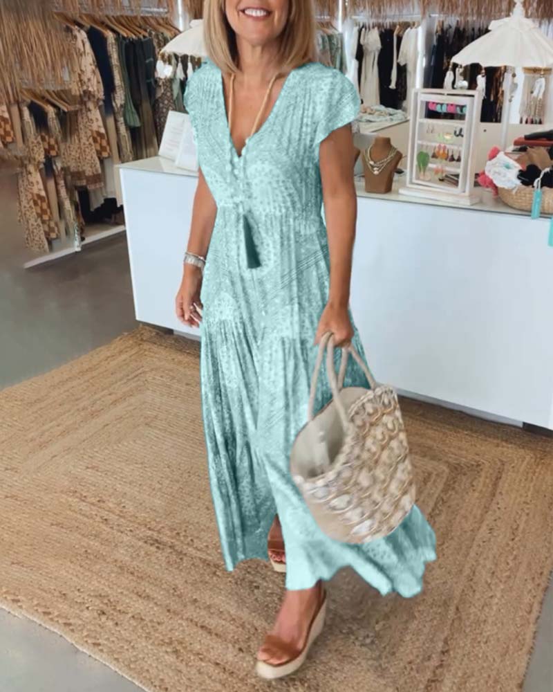 Rosalie Boutique Holiday Dress with Slit Elevated Occasion Wear
