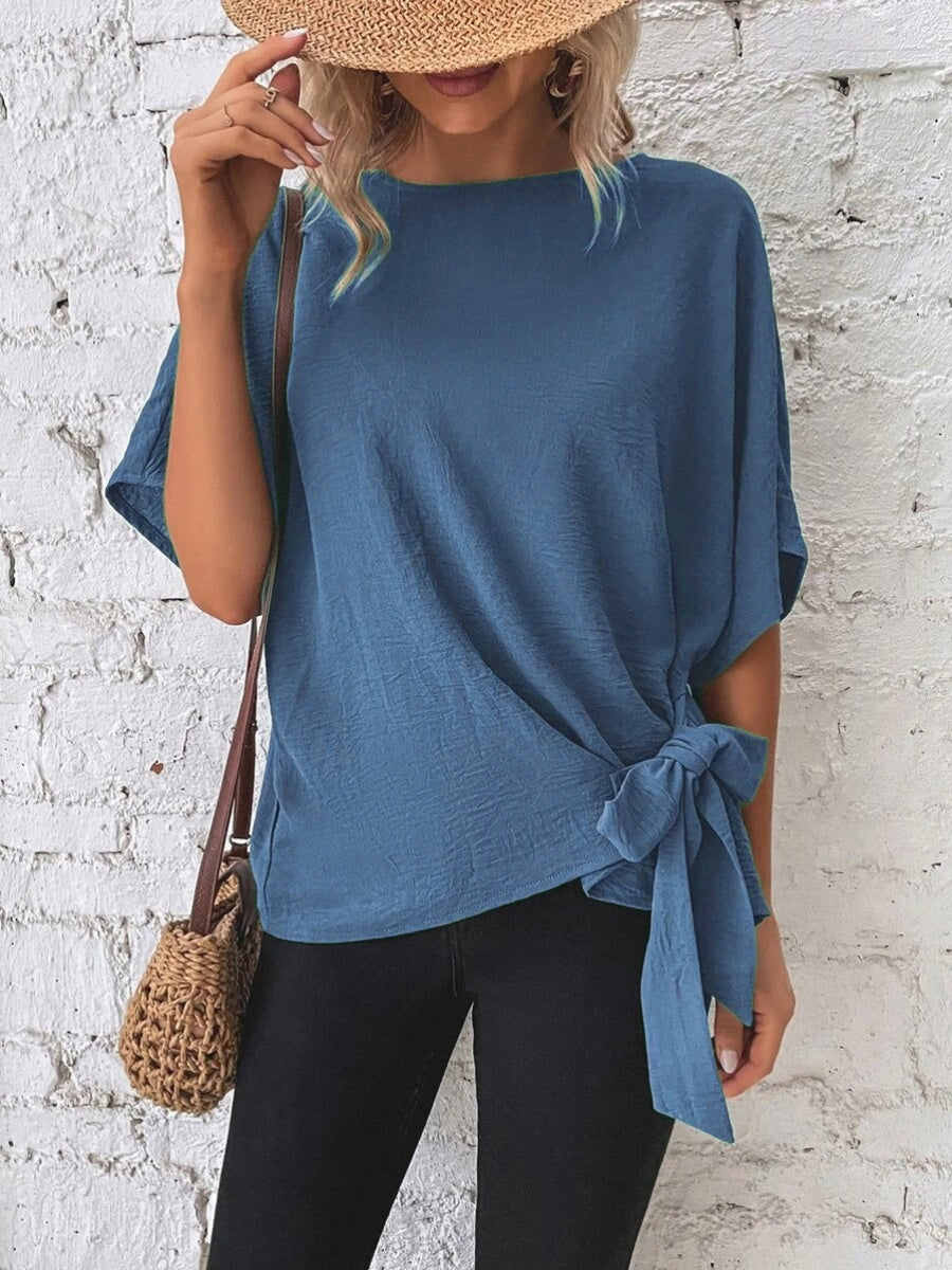 Batwing Sleeve Loose Casual Short-sleeved T-shirt