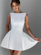 Sleeveless Big Swing Mini&Short Dresses