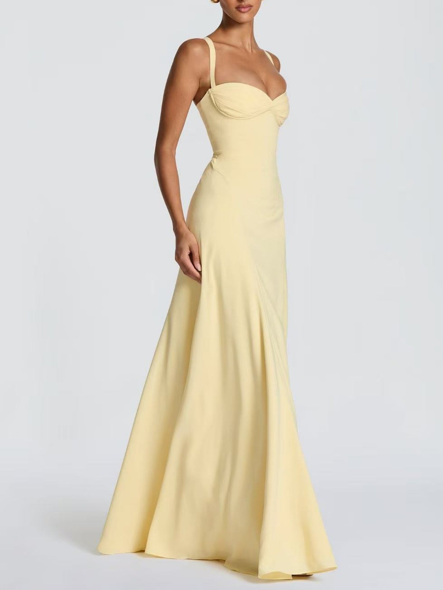 Backless Strappy Neckband Large Skirt Maxi Dresses