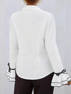 Ruffle Bell Sleeves Blouse&Shirts
