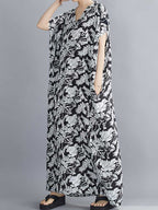 Someone Believe you Leaf Printed Kaftan Dress