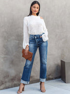 Washed Straight Jeans