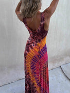 Boho Tie-Dye Maxi Dress