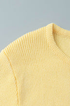 Tie-up Flare Sleeve Cardigan Knitted Skirt Set