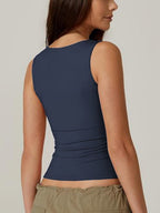 Square Collar Slim-fit Tank Top