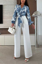 High Rise Pocketed Wide Leg Pants